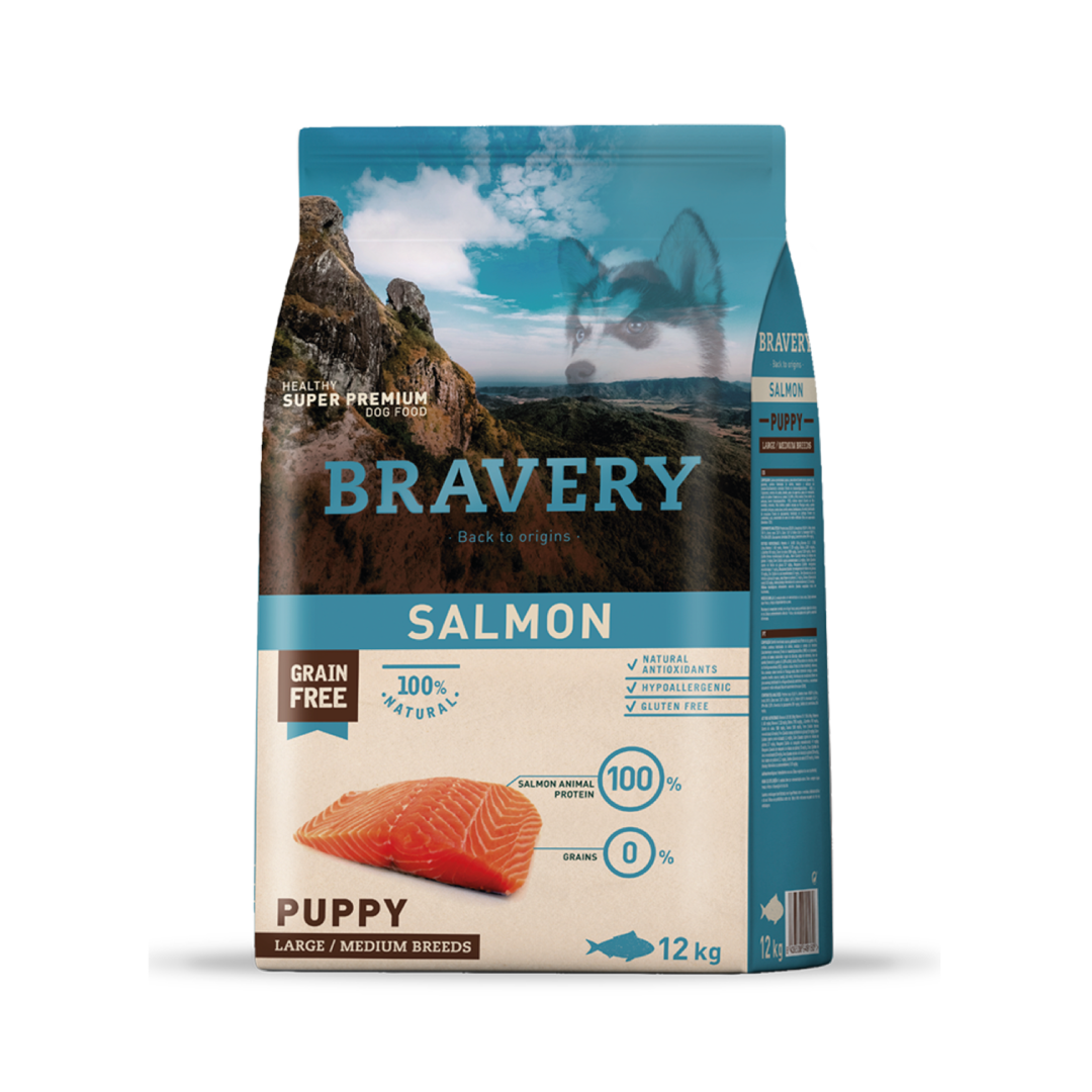 Bravery Salmón Puppy Large / Medium Breeds