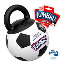 GiGwi Jumball Pelota de futbol con mango de goma