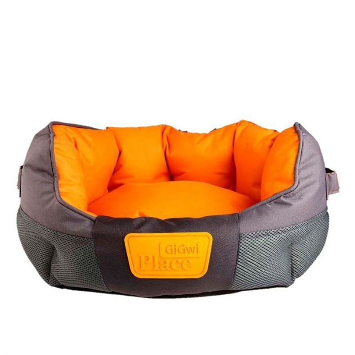 Cama Redonda Naranjo/Gris GIGwi