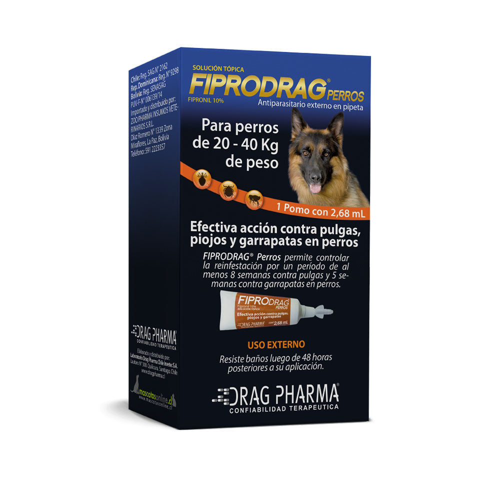 FIPRODRAG Perro 2.68 ML 20-40 KG