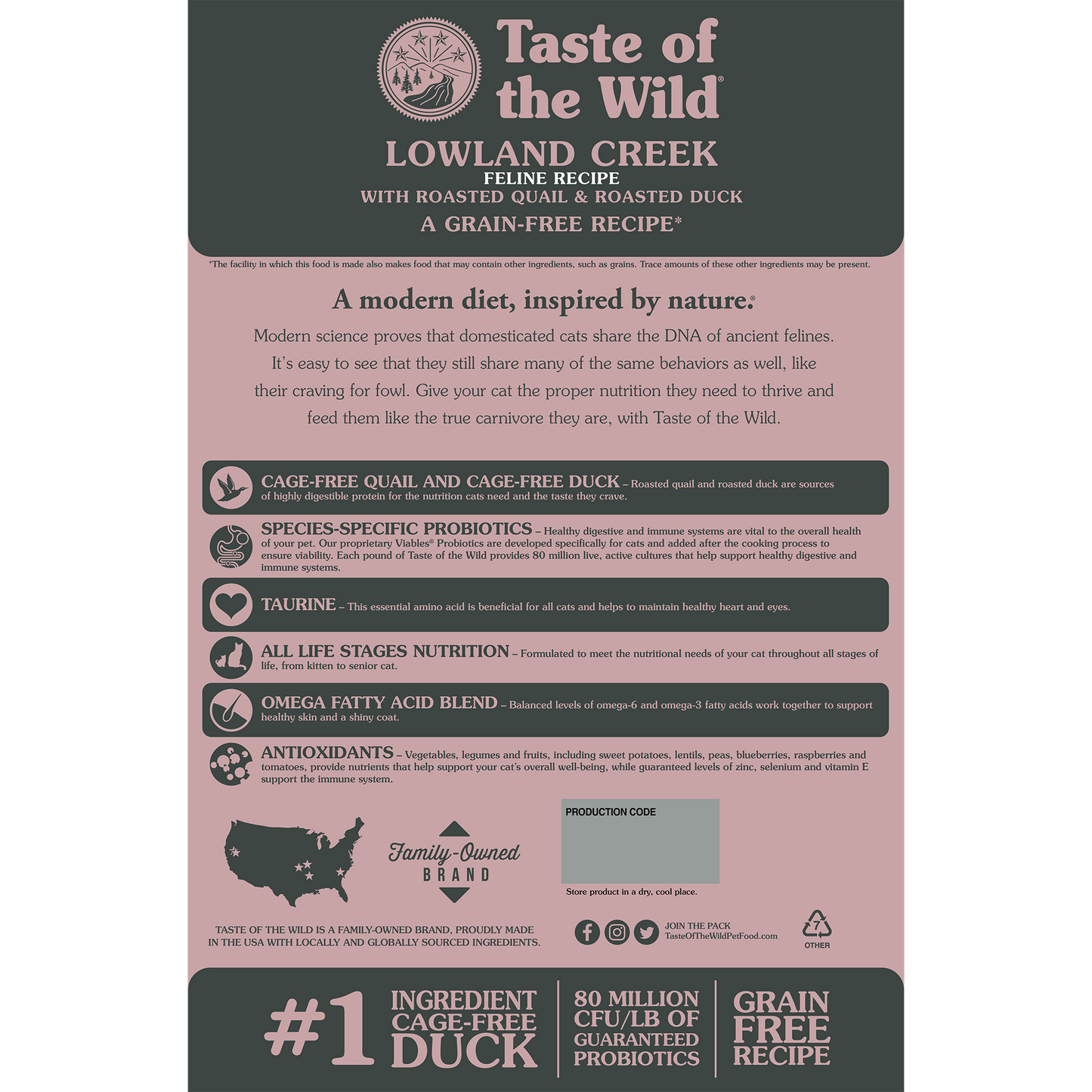 Taste of the Wild Felino Lowland Creek (codorniz y pato asado) 2 kg