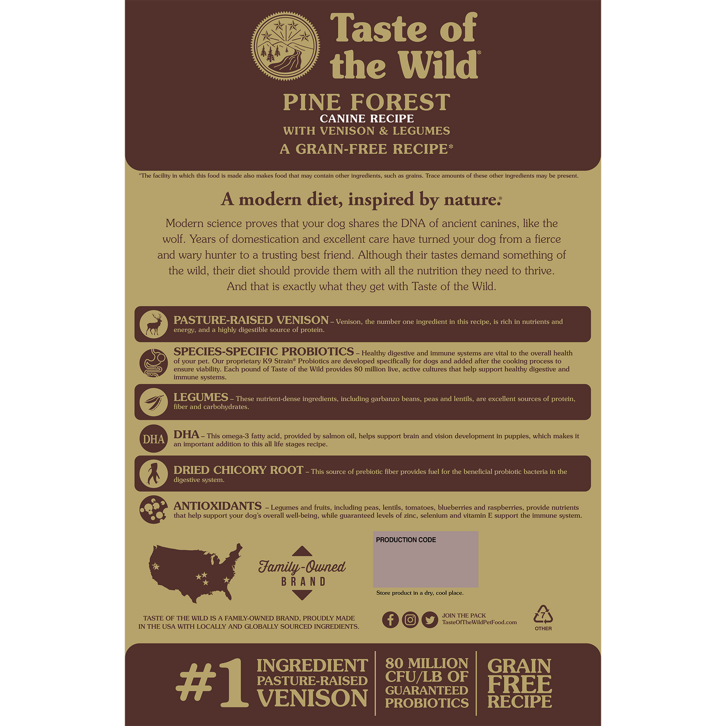 Taste of the Wild Pine Forest Canine (Venado)
