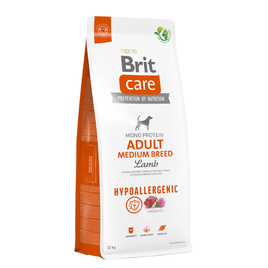Brit Care Dog Hypoallergenic Adult Lamb Medium Breed 12 kg