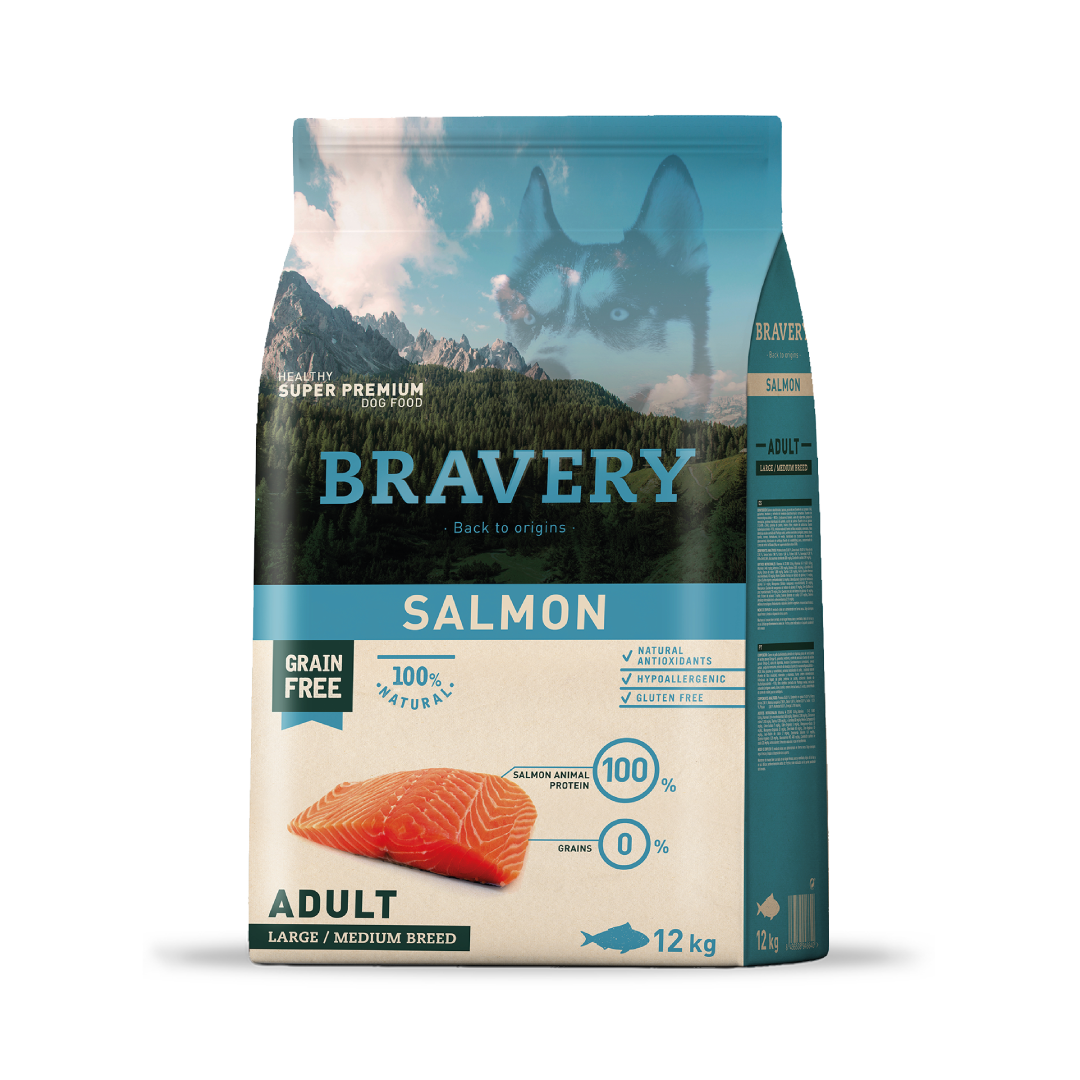 Bravery Salmon Adult Large / Medium Breeds
