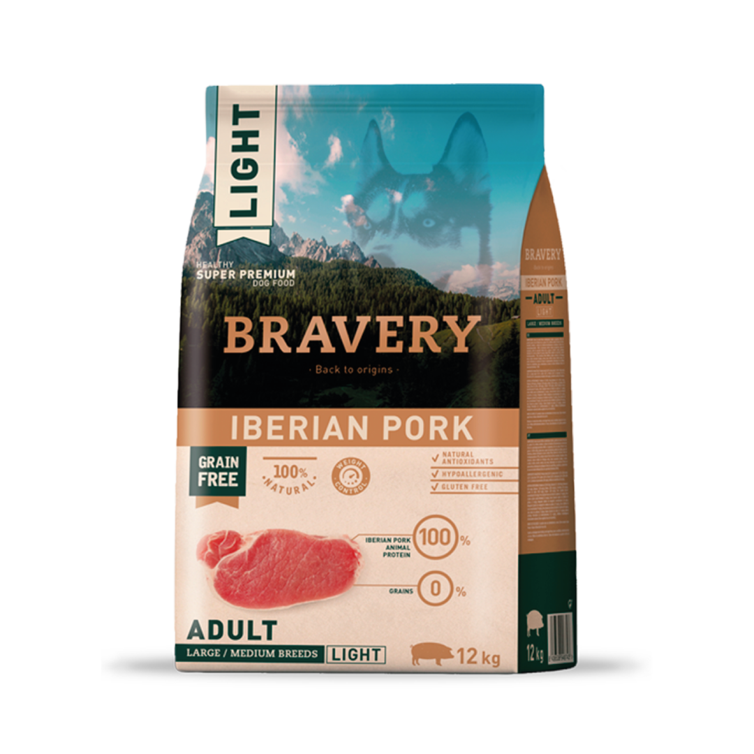 Bravery Ligth Iberian Pork  Adult Large / Medium Breeds