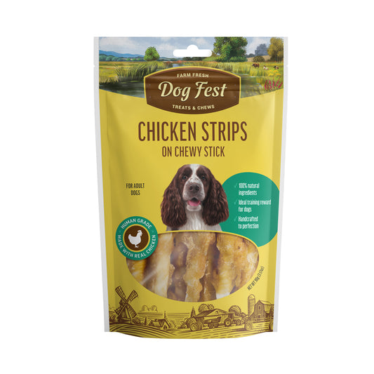 DogFest Tiras de Pollo en Barra Masticable 90Gr