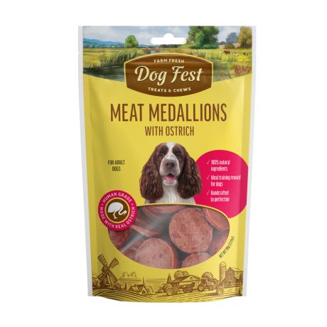 Dogfest Medallones De Avestruz 90 Gr