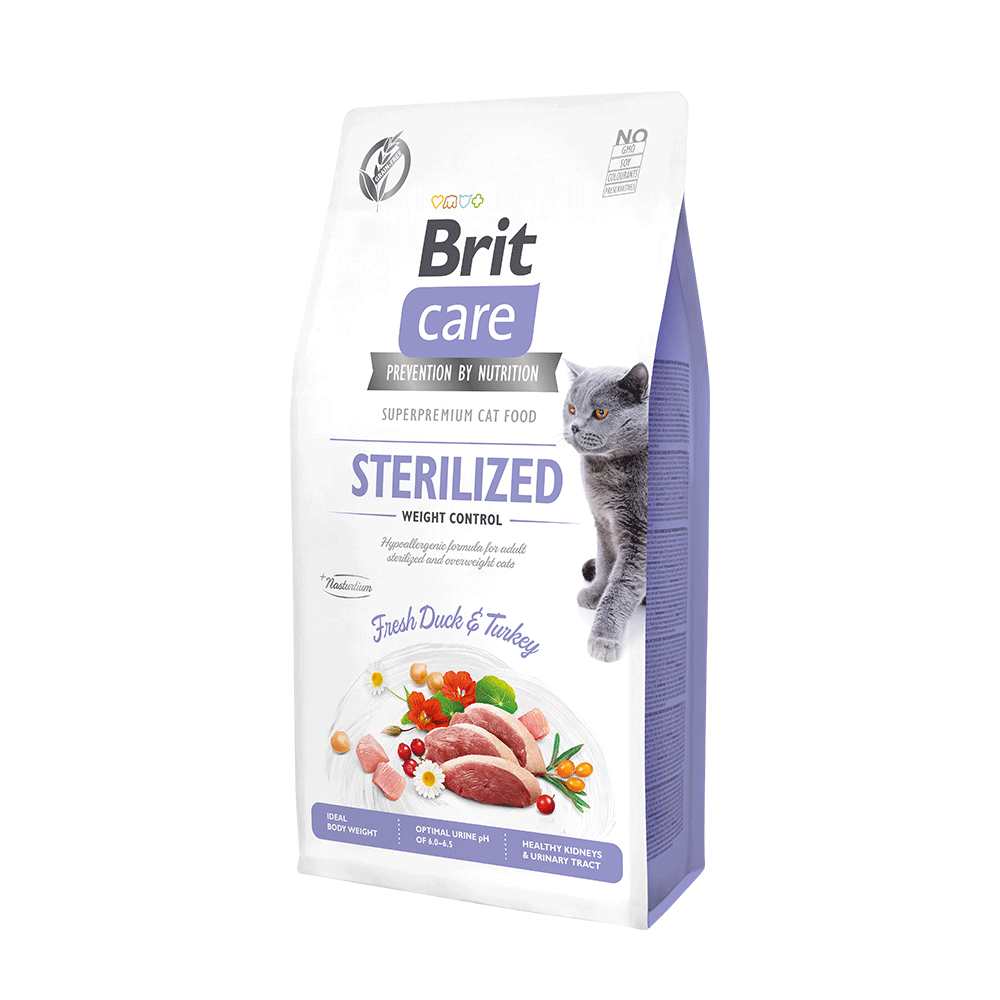 Brit Care Cat Sterilized Control Duck&Turkey 2 Kg