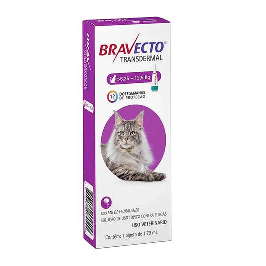 BRAVECTO Transdermal Para Gatos de 6.25 Kg a 12.5 Kg