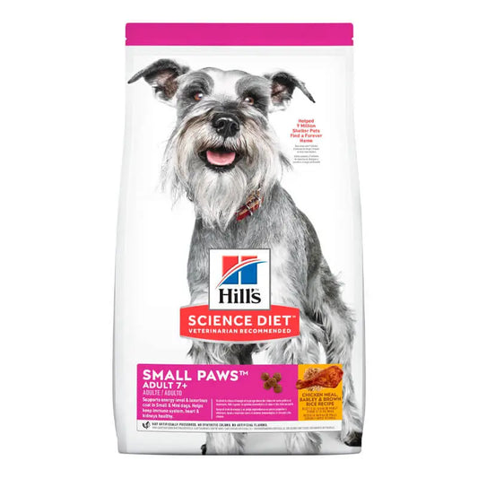 Hills Adult 7 + Small Paws Chiquen Meal, Barley & Brown Rice 2.04 Kg