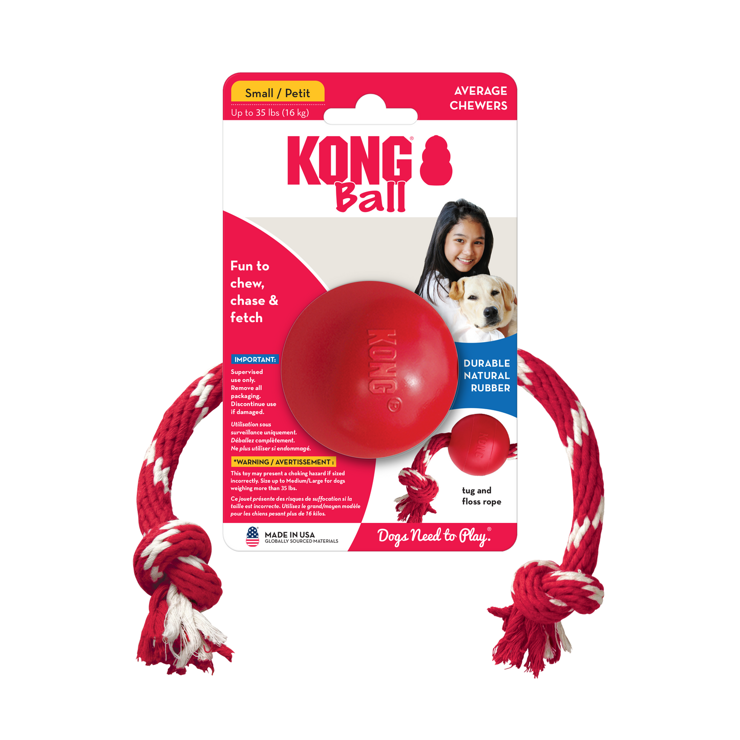 Kong Pelota con cuerda (Ball Whit Rope)