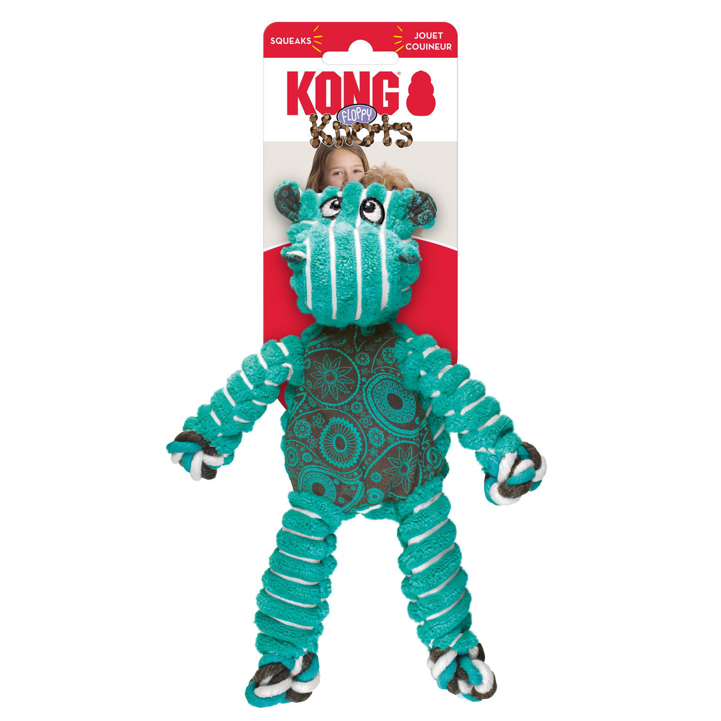 Kong Floppy Knots Hippo (nudos flexibles) S/M